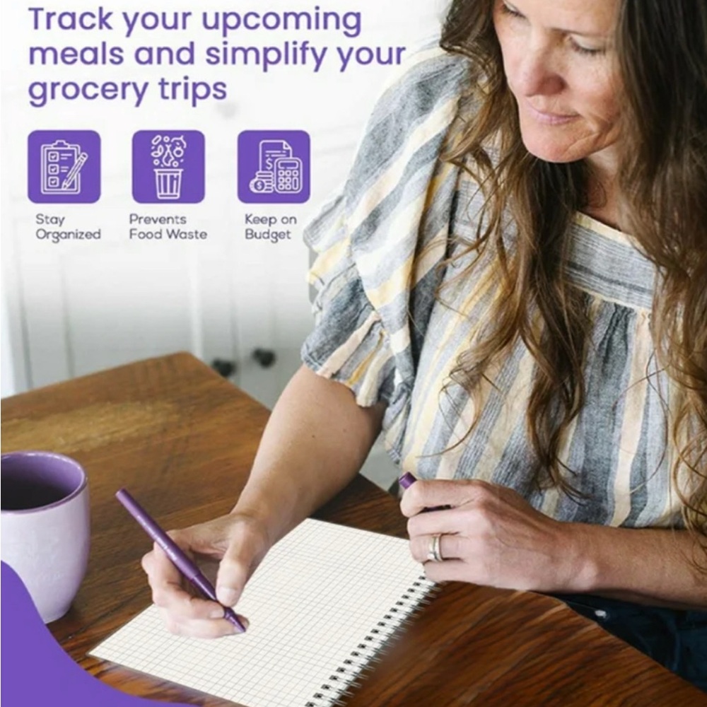 Amazon White Grid Notebook - Picture 3 of 6